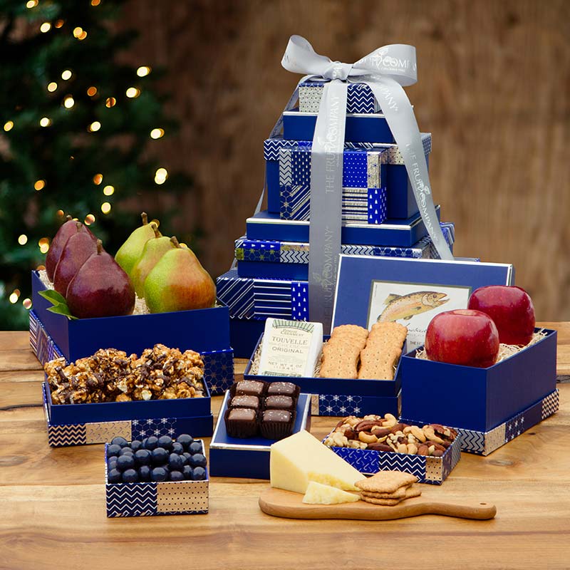 Grand Holiday Gift Tower