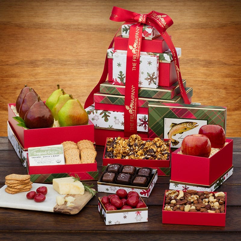 Grand Holiday Gift Tower