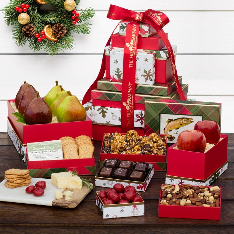 Grand Holiday Gift Tower
