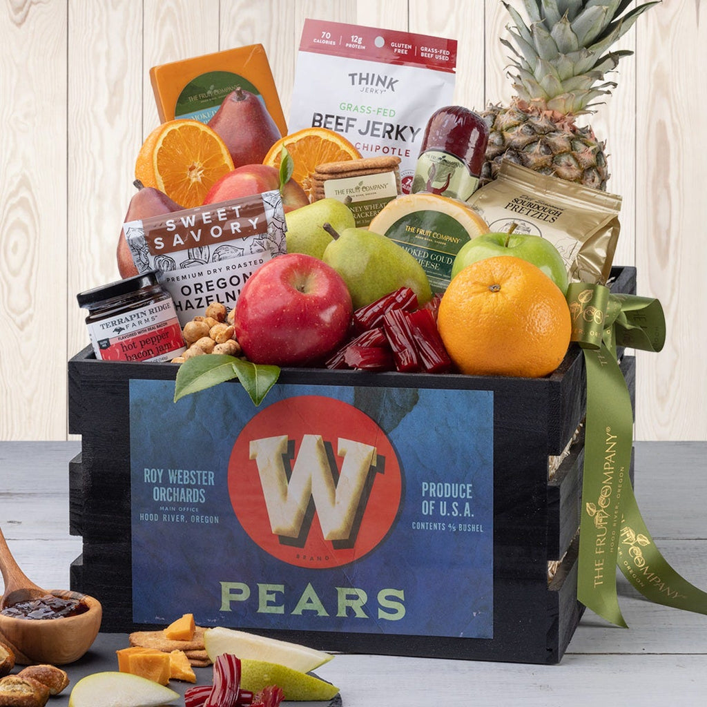 1	PG Sweet and Savory Hazelnuts - 2 oz.
1	Hammond's Australian Red Strawberry Licorice - 4 oz.
1	Terrapin Ridge Hot Pepper Bacon Jam - 4 oz.
1	ES Dill Seasoned Pretzels - 2 oz.
1	Think Sweet Chipotle Jerky - 1 oz.
1	Beef Summer Sausage - 5 oz.
1	Hon