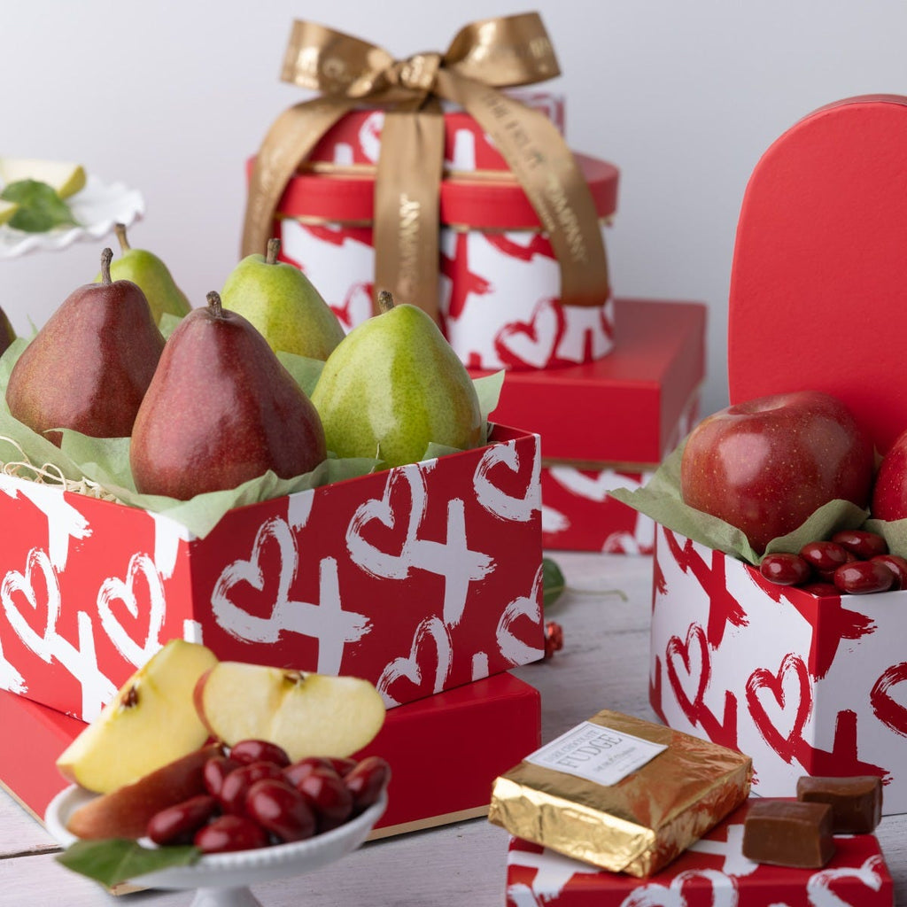 Heart themed boxes filled with 6 pears